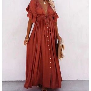 Terra cotta Vici dress size small wore one time